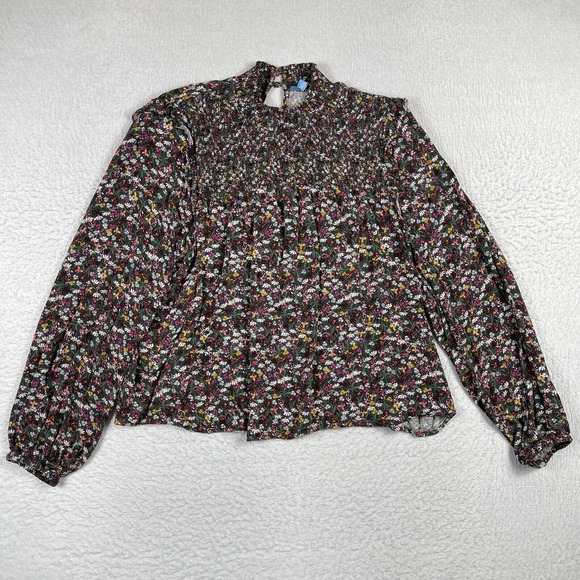 Draper James‎ Shirt Womens 3X Floral Blouse RSVP Career Casual Everyday Ruffles - Picture 1 of 16
